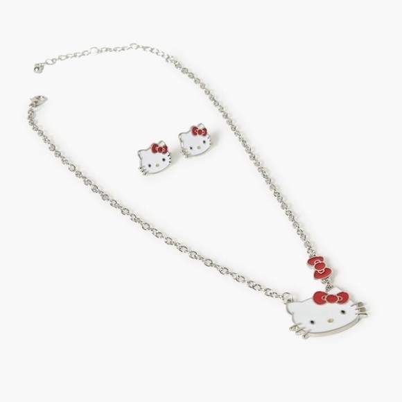 🎀 Hello Kitty Necklace and Earring Set 🎀 - Picture 1 of 2
